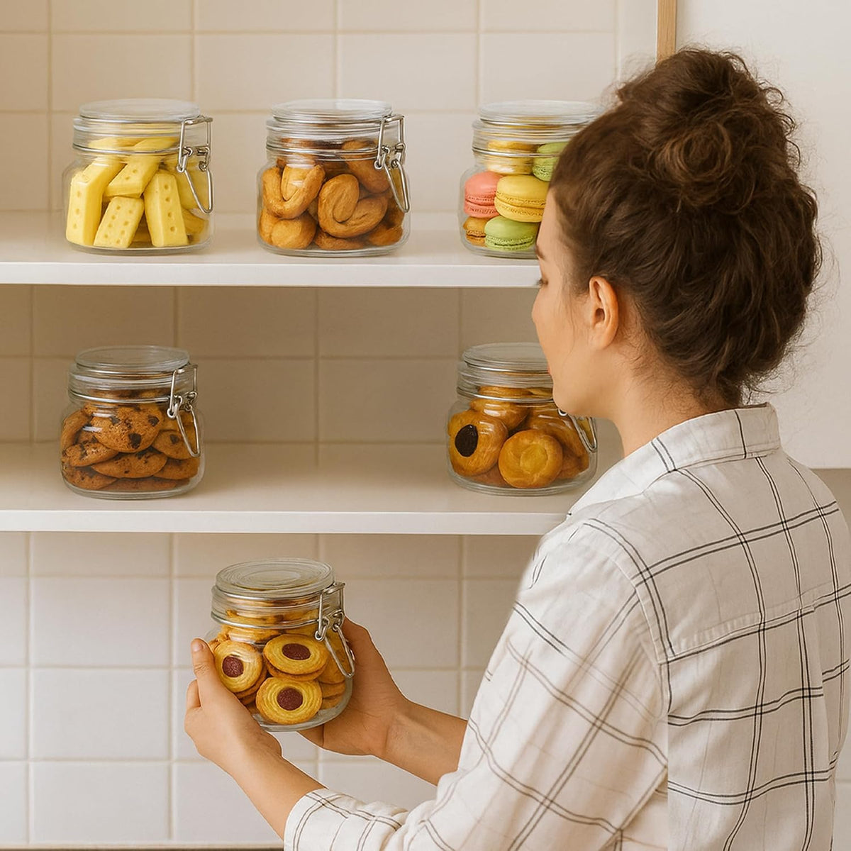 Zeno 6 Pack 500ml Clip Top Glass Jars
