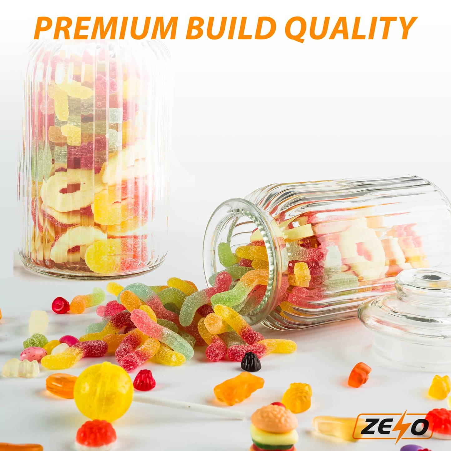 Zeno Set of 3 950ml Airtight Vintage Glass Jars