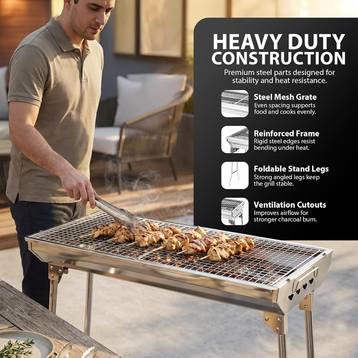 Zeno Silver Portable BBQ Grill