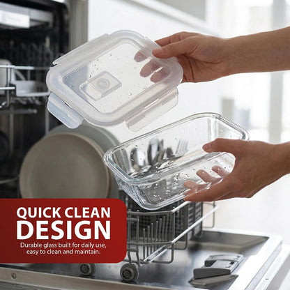 Zeno 12 Pack Glass Containers with Lids