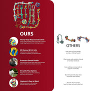 Rex & Roxy 10 Pack Dog Rope Toys