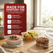 Zeno 12 Pack Glass Containers with Lids