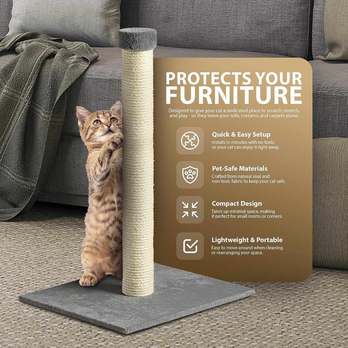 Rex & Roxy 63cm Cat Scratching Post