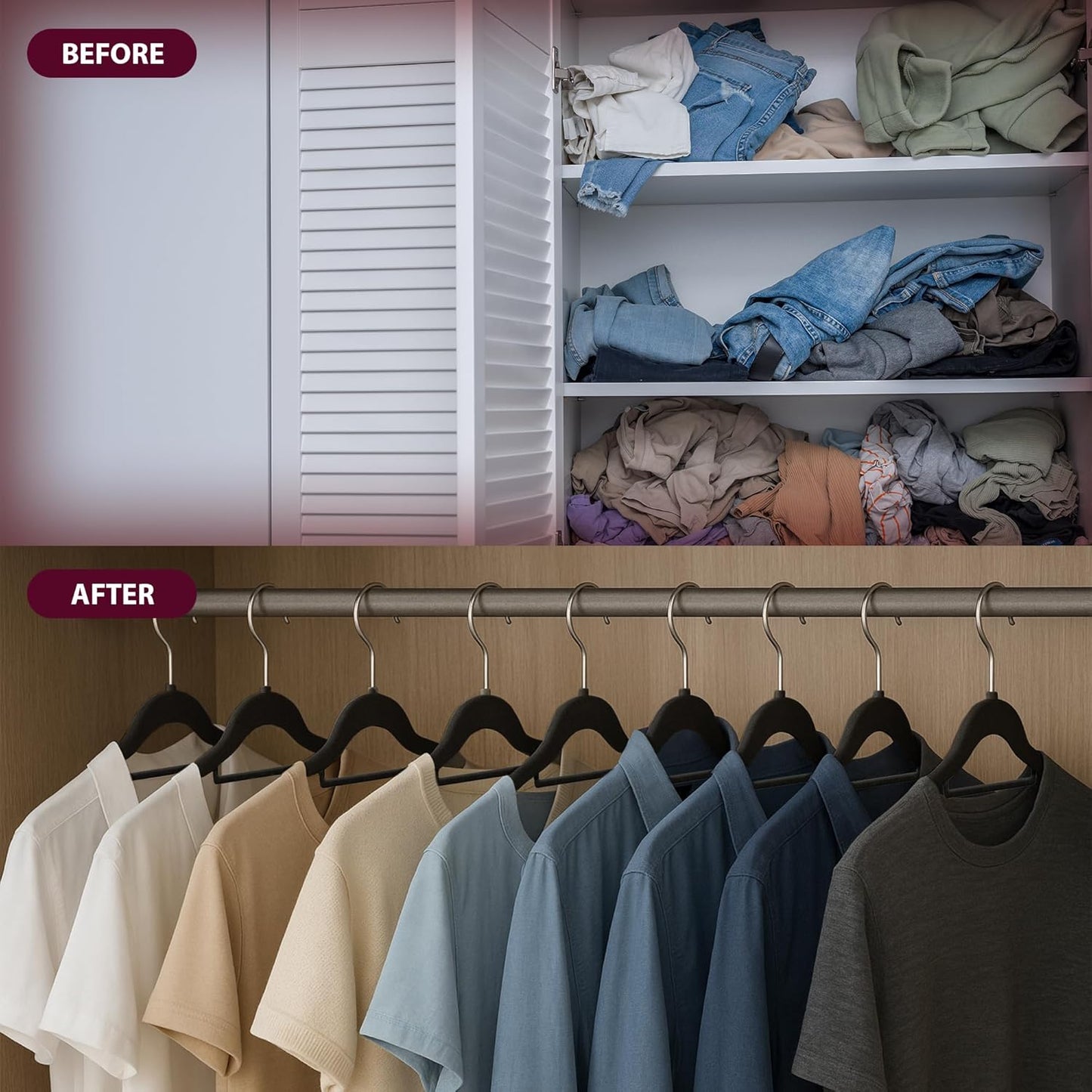 Zeno 50 Pack Black Velvet Hangers