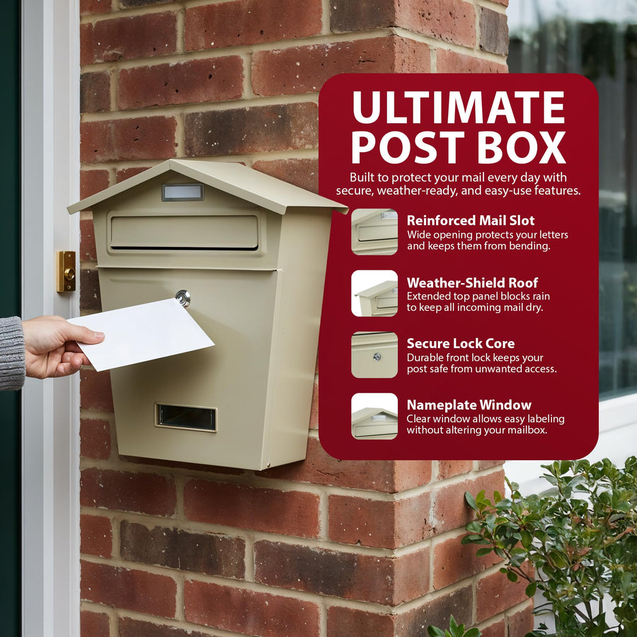 Zeno Beige Classic Post Box