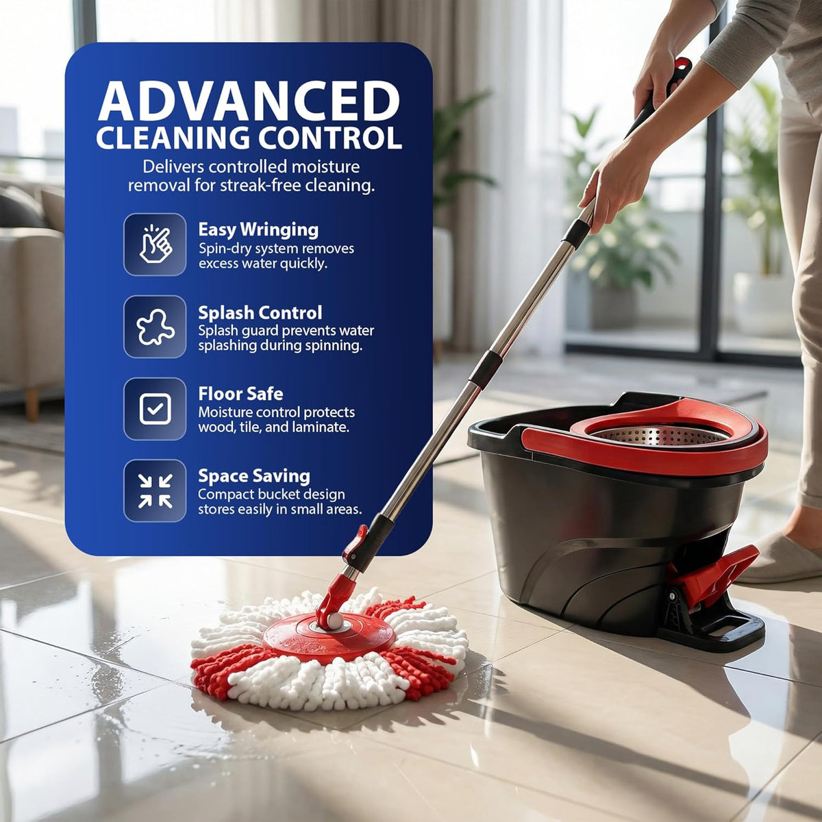 Zeno Pedal Spin Mop & Bucket Set