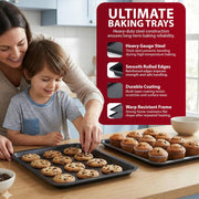 Zeno 3 Piece Non-Stick Baking Tray Set