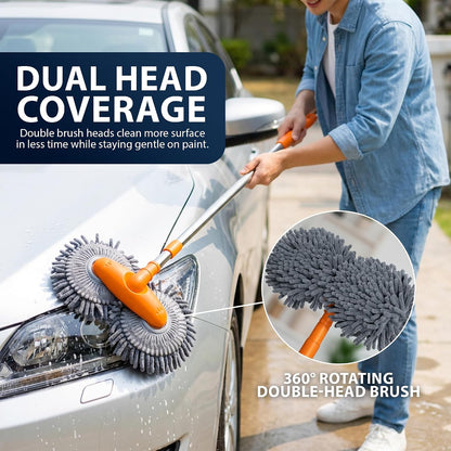 Zeno Dual Head Telescopic Car Cleaning Brush