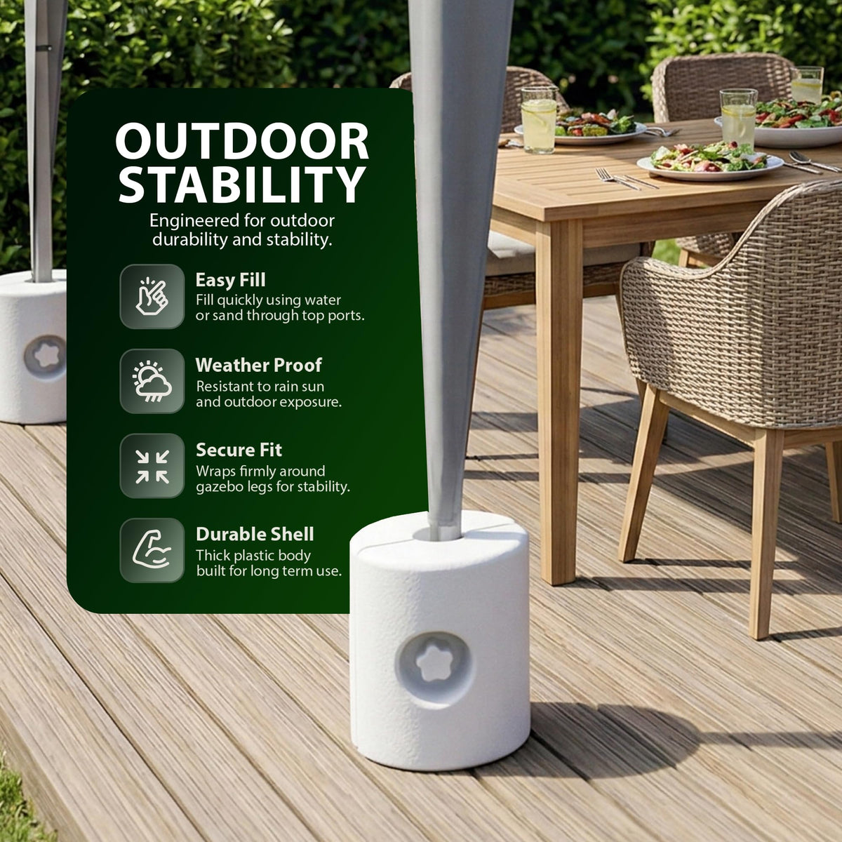 Zeno 4 Pack White Gazebo Weights