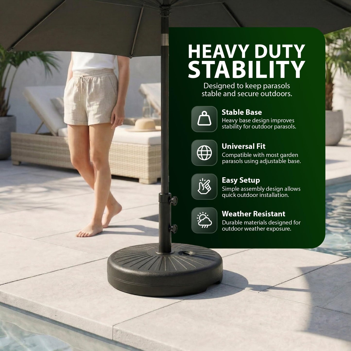 Zeno 22L Sunflower Design Plastic Parasol Base