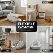 Rex & Roxy Large Grey Cat Litter Tray