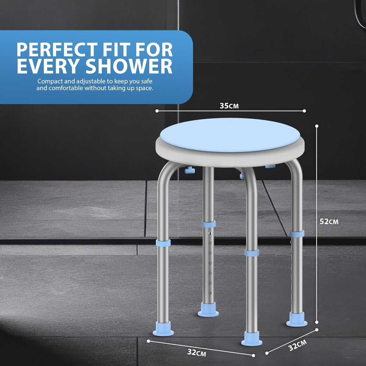 Zeno 360° Rotating Shower Stool