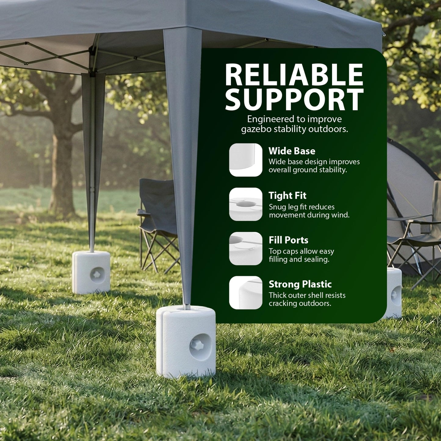 Zeno 4 Pack White Gazebo Weights