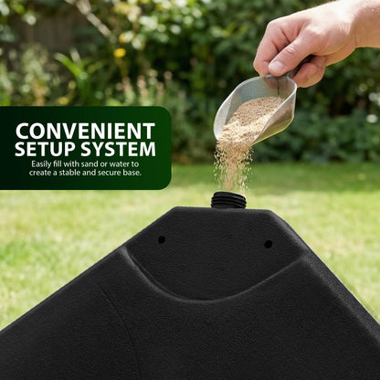 Zeno 4 Piece 60L Square Parasol Base Set