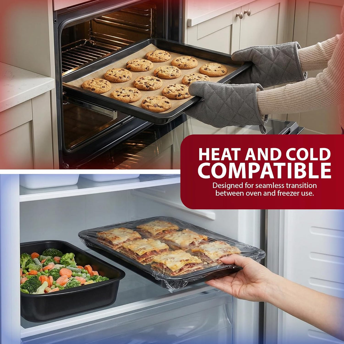 Zeno 3 Piece Non-Stick Baking Tray Set