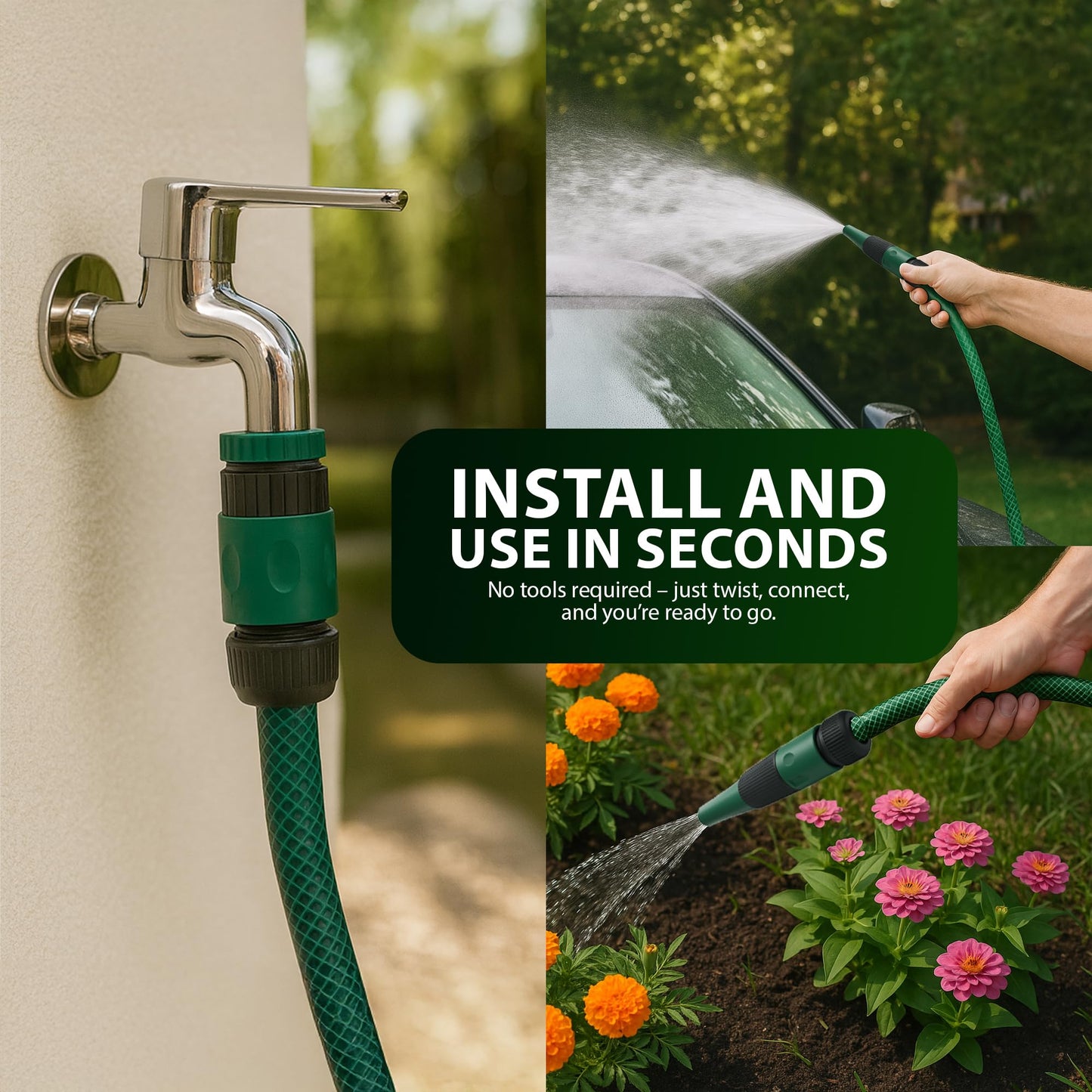 Zeno 30m Garden Hose with Fittings