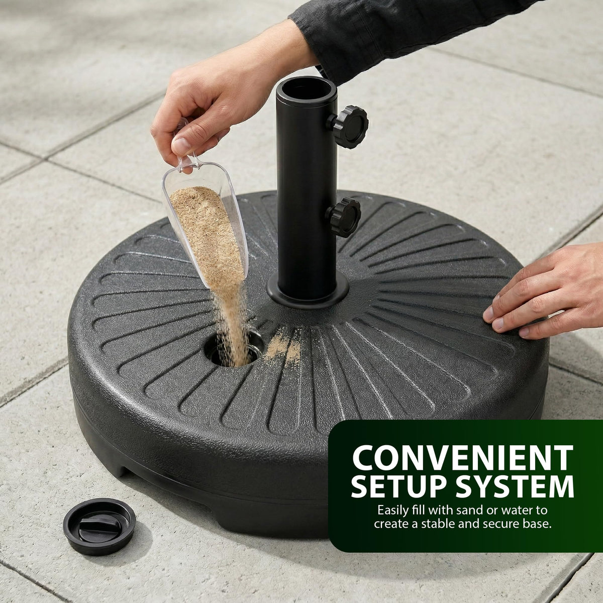 Zeno 22L Sunflower Design Plastic Parasol Base