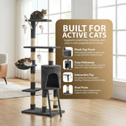 Rex & Roxy 145cm Grey Cat Tree