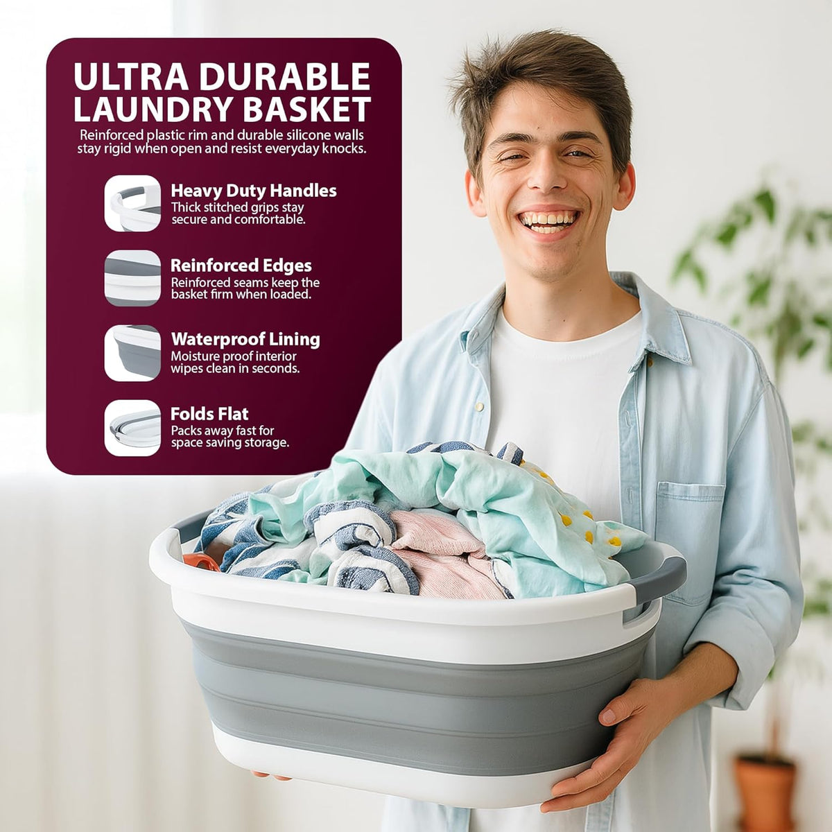 Zeno Collapsible Laundry Basket