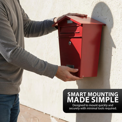 Zeno Red Classic Post Box