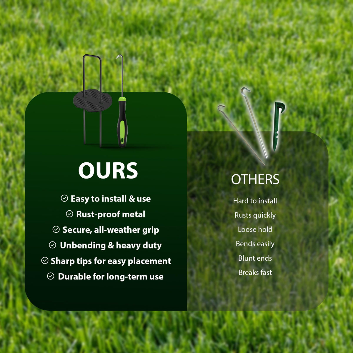 Zeno 200 Pack Black Weed Membrane Pegs