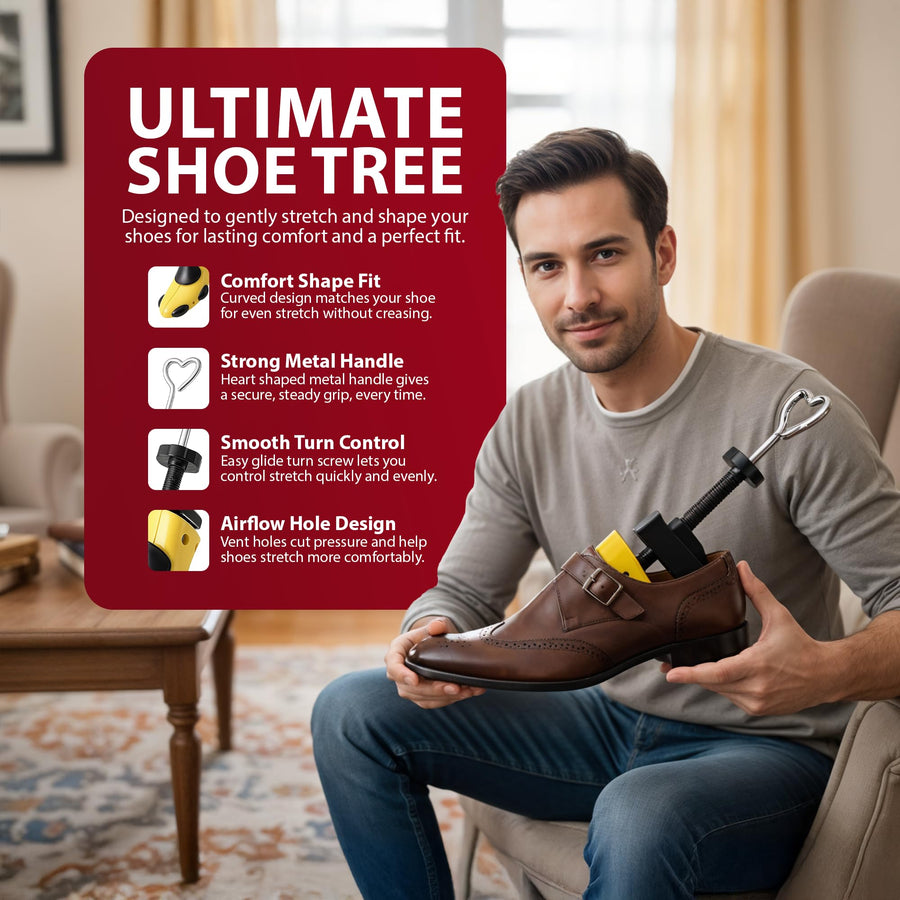 Zeno Yellow Plastic Shoe Stretchers for Men