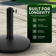 Zeno 10KG Round Parasol Base