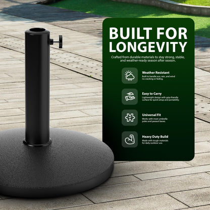 Zeno 10KG Round Parasol Base