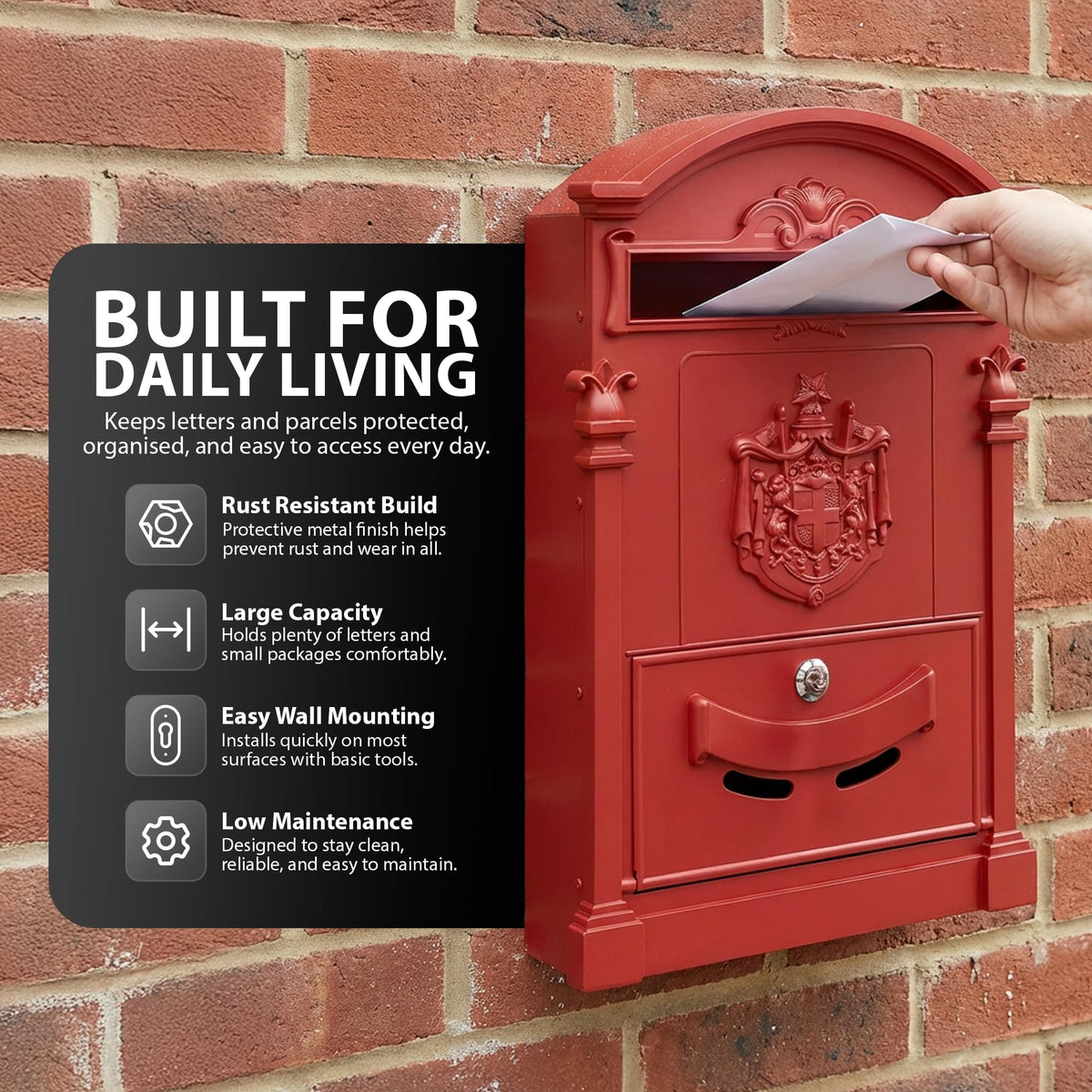 Zeno Red Vintage Post Box