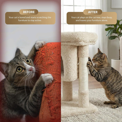 Rex & Roxy 59cm Beige Cat Tree
