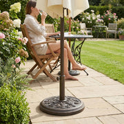 Zeno 9KG Bronze Rose Design Parasol Base