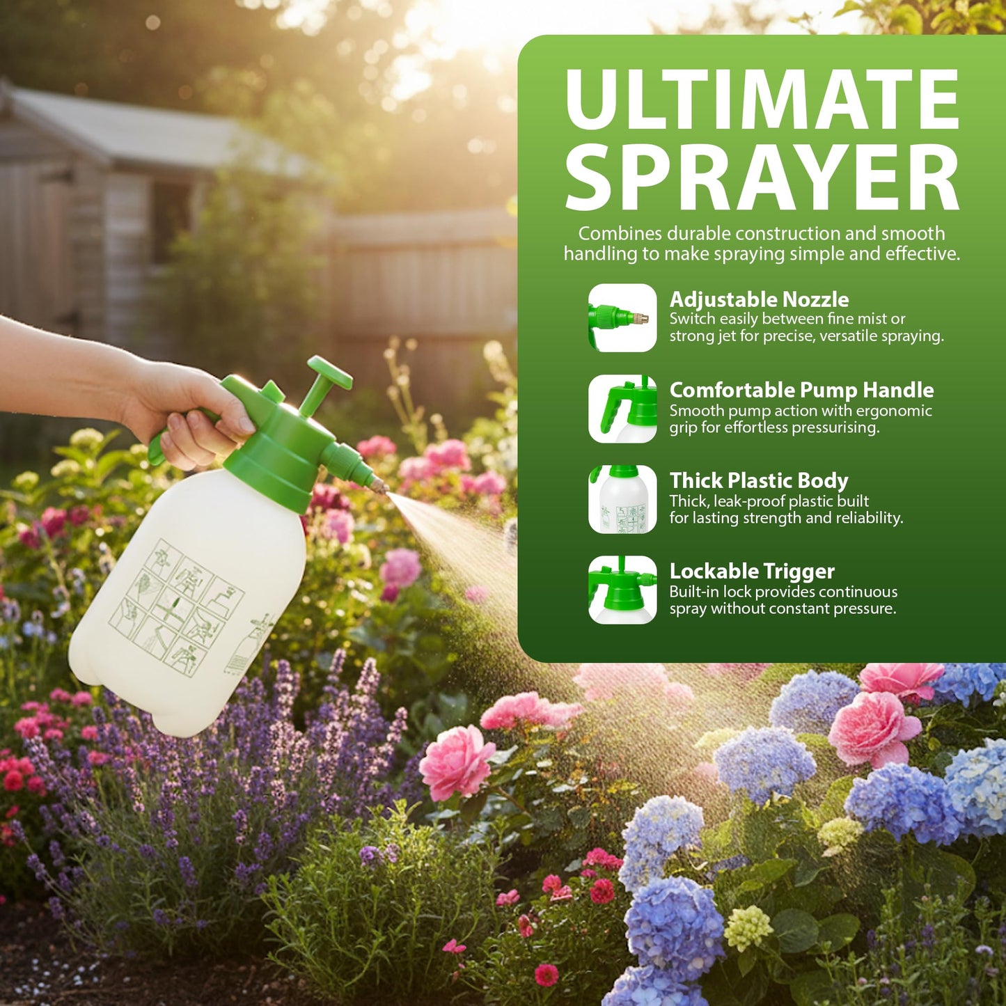 Zeno 2 Litre Garden Pressure Sprayer