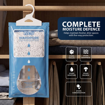 Zeno Pack of 24 Wardrobe Dehumidifier Hanging Bags