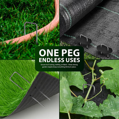 Zeno 50 Pack Silver Weed Membrane Pegs