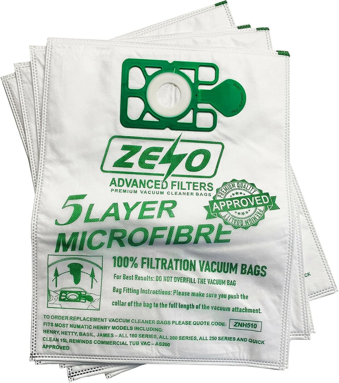Zeno 20 Pack Hoover Bags for Henry Hoover including 10 Air Fresheners