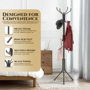 Zeno Black Coat Rack