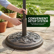 Zeno 9KG Bronze Rose Design Parasol Base