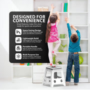 Zeno White Folding Step Stool