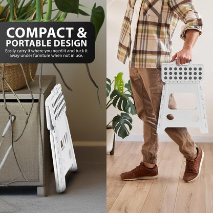 Zeno White Folding Step Stool