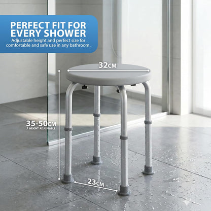 Zeno 50cm Round Shower Stool
