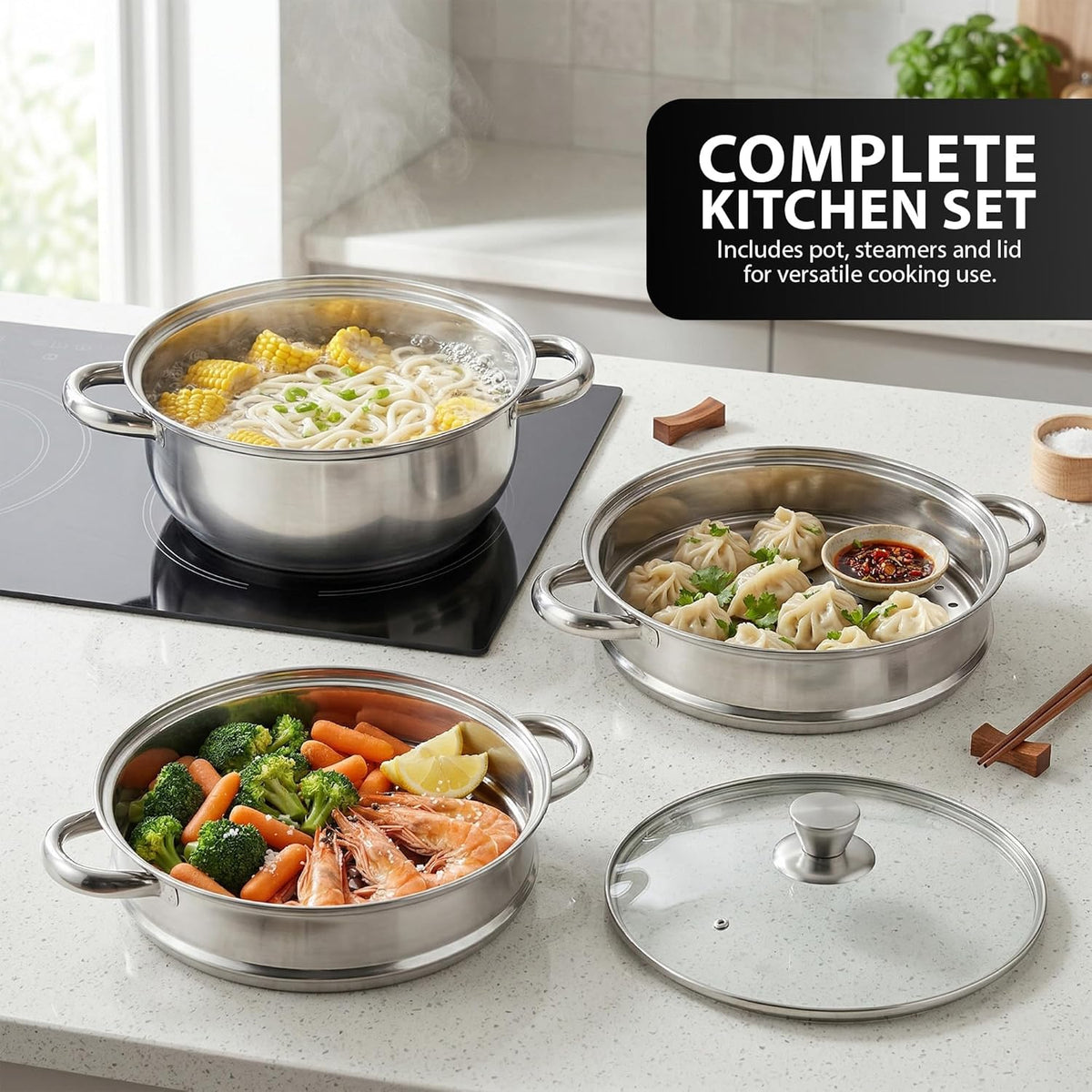 Zeno 28cm Steamer Pot