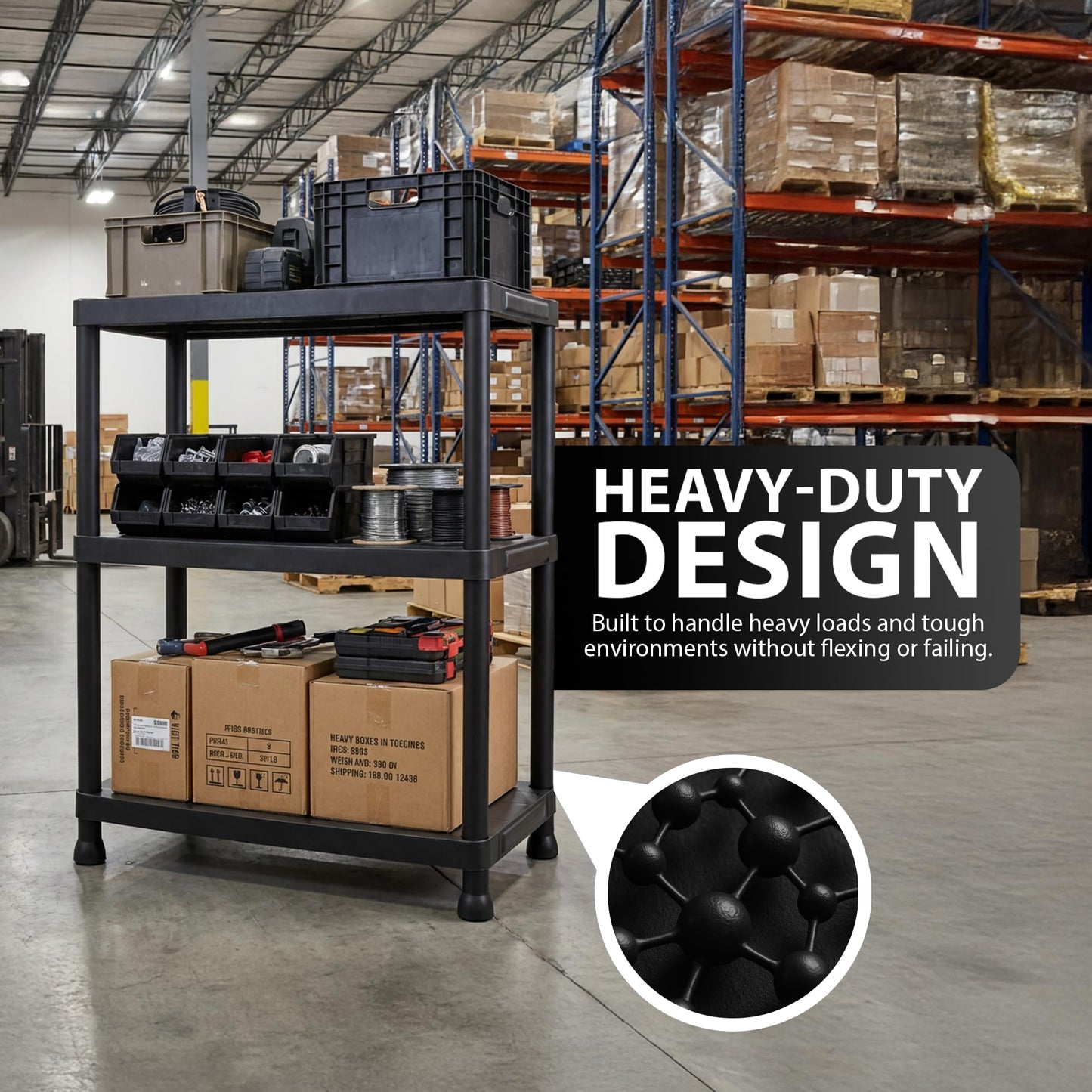 Zeno Plastic 3 Tier Shelving Unit