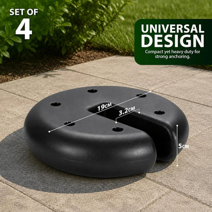 Zeno 4 Pack Black Round Gazebo Weights
