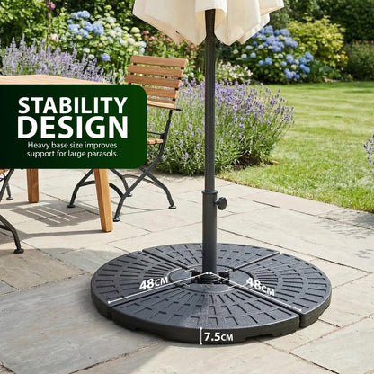 Zeno 4 Piece 60L Fan-Shaped Parasol Base Set