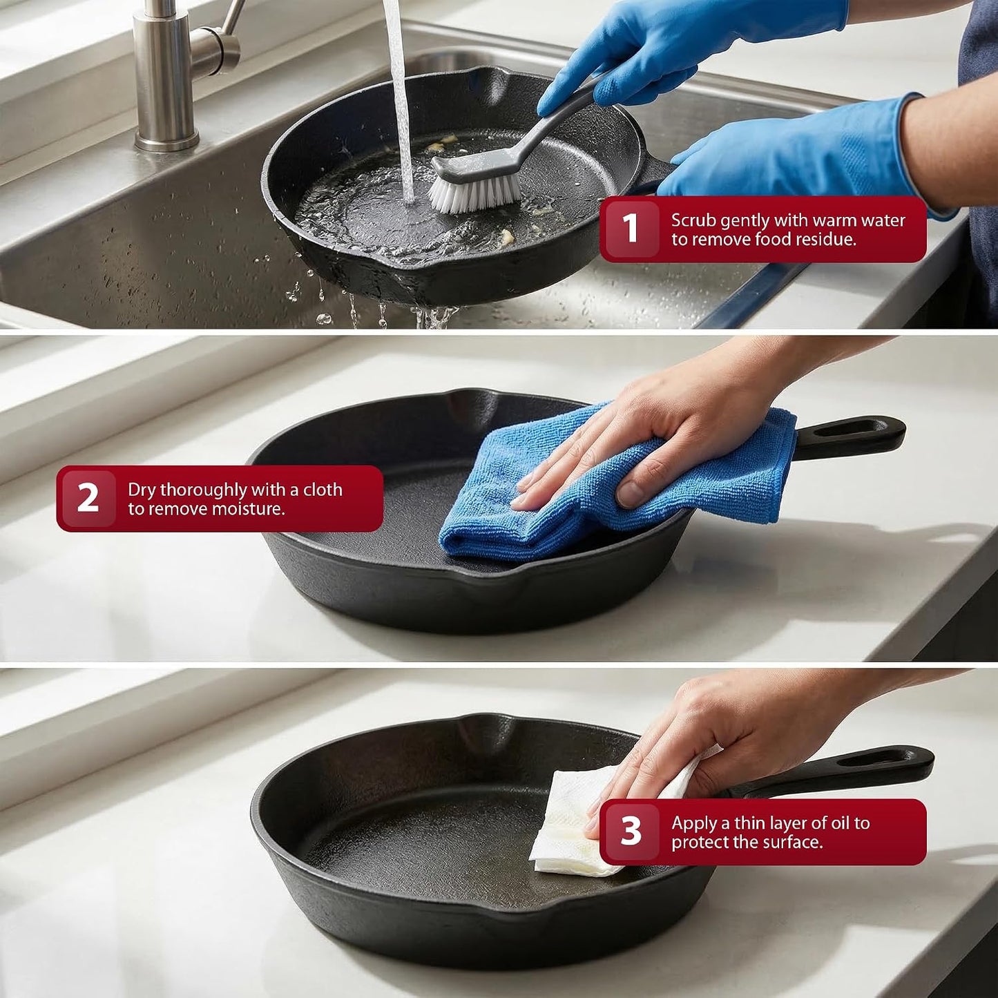 Zeno 20cm Cast Iron Skillet Pan
