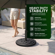 Zeno 9KG Black Braided Design Parasol Base