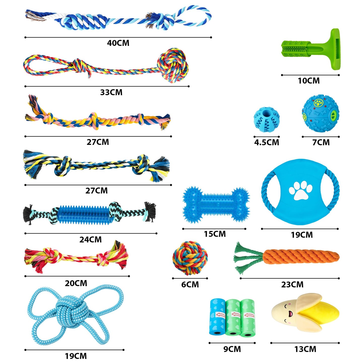 Rex & Roxy 18 Pack Dog Toys