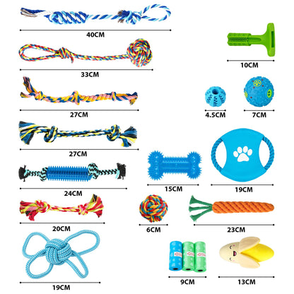 Rex & Roxy 18 Pack Dog Toys