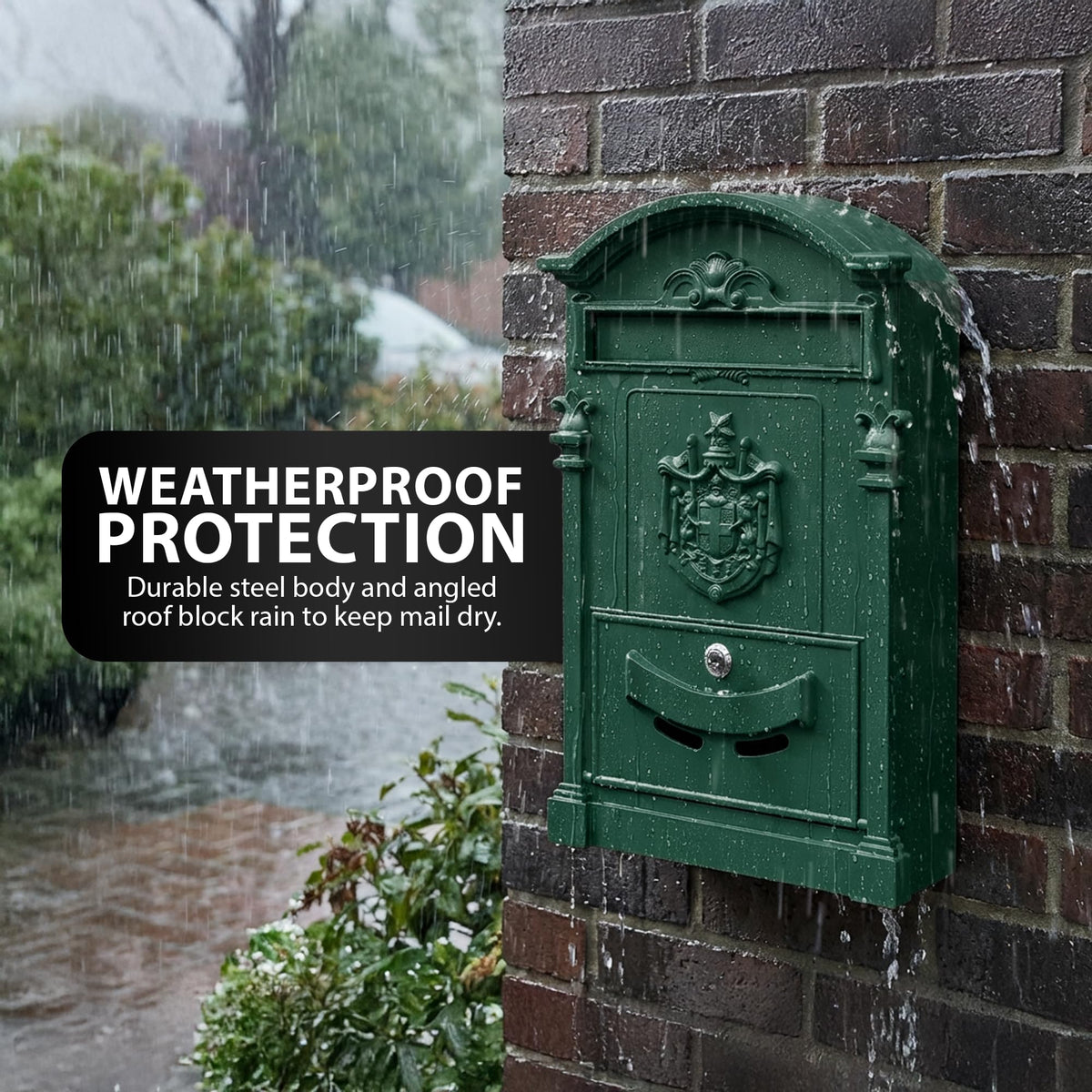 Zeno Green Vintage Post Box