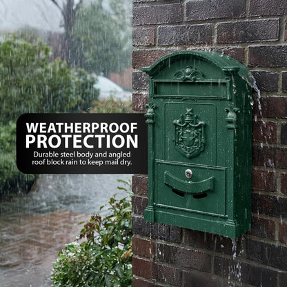Zeno Green Vintage Post Box